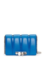 Alexander McQueen Borsa a tracolla Four Ring in pelle - Blu