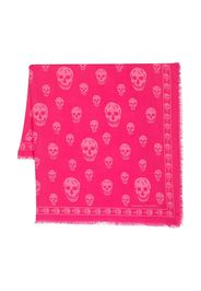 Alexander McQueen Skull-print wool scarf - Rosa