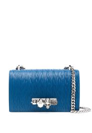 Alexander McQueen Four Ring leather shoulder bag - Blu