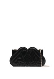 Alexander McQueen embossed logo wallet-on-chain - Nero