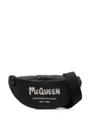 Alexander McQueen logo print belt bag - Nero