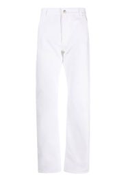 Alexander McQueen logo-embroidered slim-fit jeans - Bianco