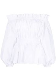 Alexander McQueen Blusa con spalle scoperte - Bianco