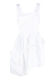 Alexander McQueen Abito corto con collo ampio - Bianco