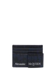 Alexander McQueen logo-print leather cardholder - Nero