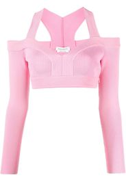 Alexander McQueen cut-out cropped top - Rosa