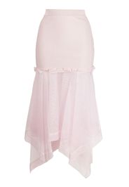 Alexander McQueen high-waisted tulle midi skirt - Rosa