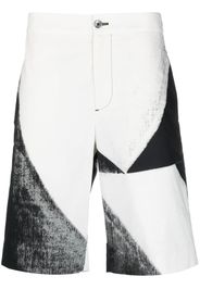 Alexander McQueen abstarct-print cotton Bermuda shorts - Bianco