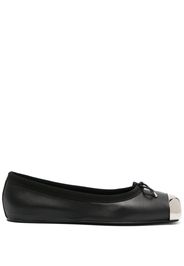 Alexander McQueen Ballerine con punta metallica - Nero