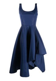 Alexander McQueen Abito midi asimmetrico drappeggiato - Blu