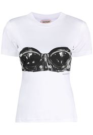 Alexander McQueen bra-print T-shirt - Bianco