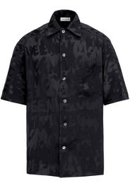 Alexander McQueen Camicia con logo graffiti jacquard - Nero