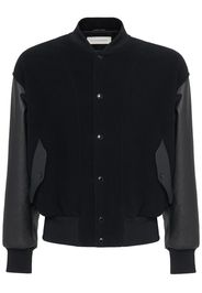 Alexander McQueen Giacca varsity con inserti - Nero