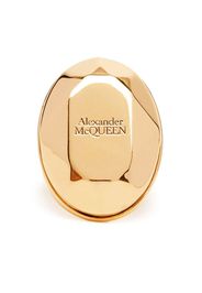 Alexander McQueen The Faceted Stone ring - Oro