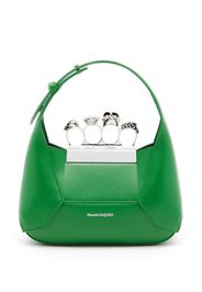 Alexander McQueen mini Jewelled Hobo leather bag - Verde