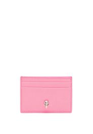 Alexander McQueen Skull leather card holder - Rosa