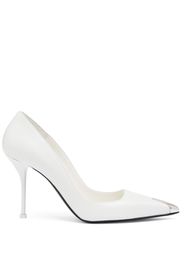 Alexander McQueen Punk 90mm leather pumps - Bianco