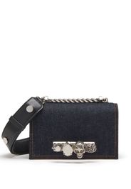 Alexander McQueen Borsa a tracolla Jewelled mini - Blu