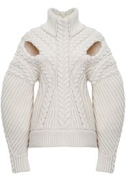 Alexander McQueen Maglione con cut-out - Bianco