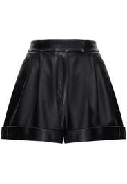 Alexander McQueen Bermuda in pelle - Nero