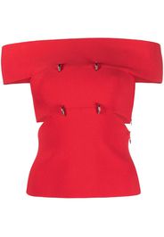 Alexander McQueen Top con spalle scoperte - Rosso