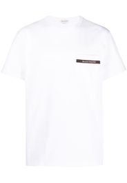 Alexander McQueen logo-print cotton T-Shirt - Bianco