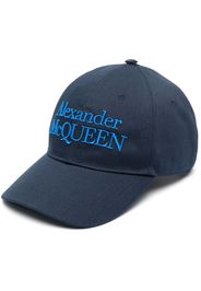 Alexander McQueen logo-embroidered baseball cap - Blu