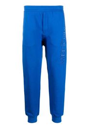 Alexander McQueen embroidered-logo track pants - Blu
