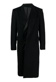 Alexander McQueen layered single-breasted coat - Nero