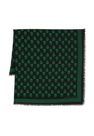 Alexander McQueen skull-print wool scarf - Nero