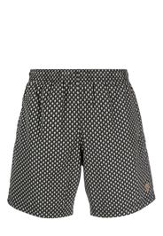 Alexander McQueen skull-print swim shorts - Nero