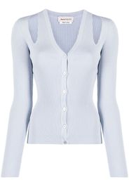 Alexander McQueen cut-out cardigan - Blu