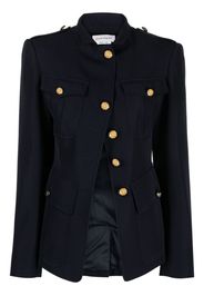 Alexander McQueen asymmetric military jacket - Blu