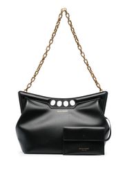 Alexander McQueen The Peak leather shoulder bag - Nero