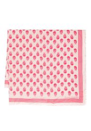 Alexander McQueen Foulard con stampa teschi - Rosa