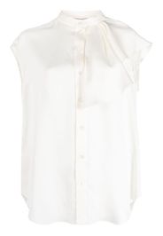 Alexander McQueen sleeveless ruffled blouse - Bianco