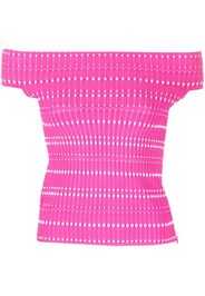 Alexander McQueen open-knit off-shoulder top - Rosa