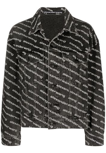 all-over logo-print jacket