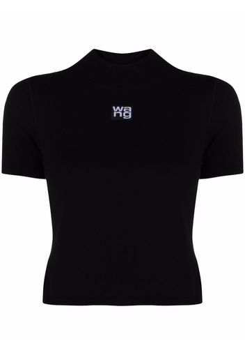 Alexander Wang T-shirt con applicazione crop - Nero