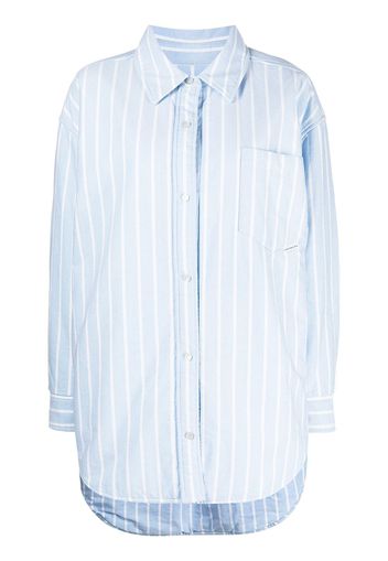 Alexander Wang Giacca-camicia imbottita Oxford - Blu