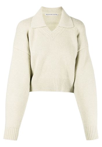 Alexander Wang Maglione con scollo a V - Verde