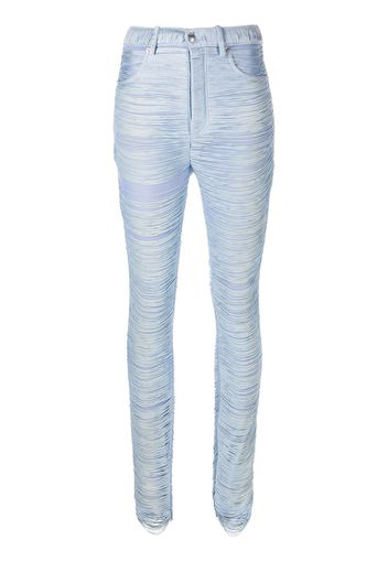 Alexander Wang pantaloni slim con frange - Blu