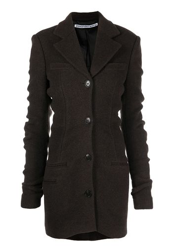 Alexander Wang ruched sleeve wool-blend jacket - Marrone