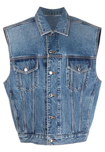 Alexander Wang Bonded oversize denim waistcoat - Blu