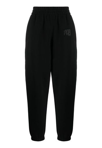 Alexander Wang logo-print tapered track pants - Nero