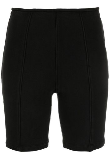 Alexander Wang piped-detail high-waist cycling shorts - Nero