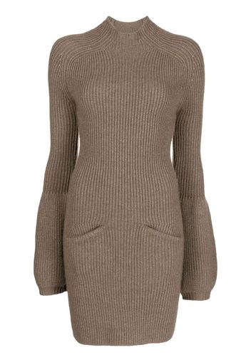 Alexander Wang mock neck knitted dress - Marrone