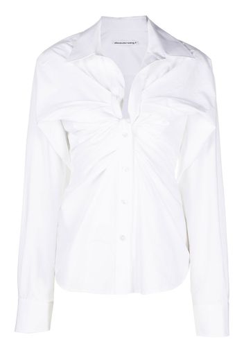 Alexander Wang spread-collar long-sleeve shirt - Bianco