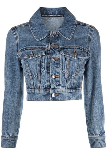 Alexander Wang Giacca denim crop - Blu