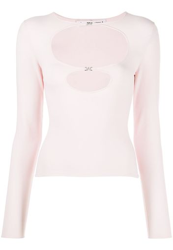 Alexander Wang cut-out detail long-sleeve top - Blushing bride